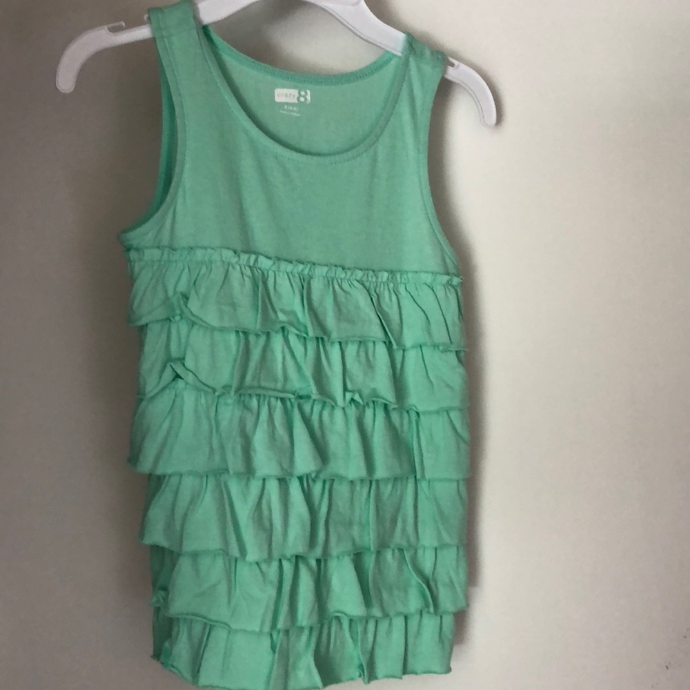 Crazy 8 Mint Green Ruffle Tank